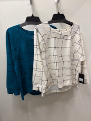 Feather Lux Knit Print Pullover by Olivia 332101 Robin Boutique