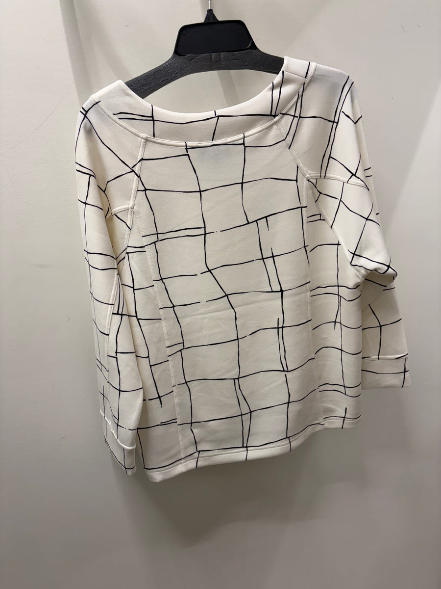 Feather Lux Knit Print Pullover by Olivia 332101 Robin Boutique