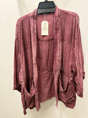 Boho Texture Mixed Print Kimono by Young Threads Robin Boutique