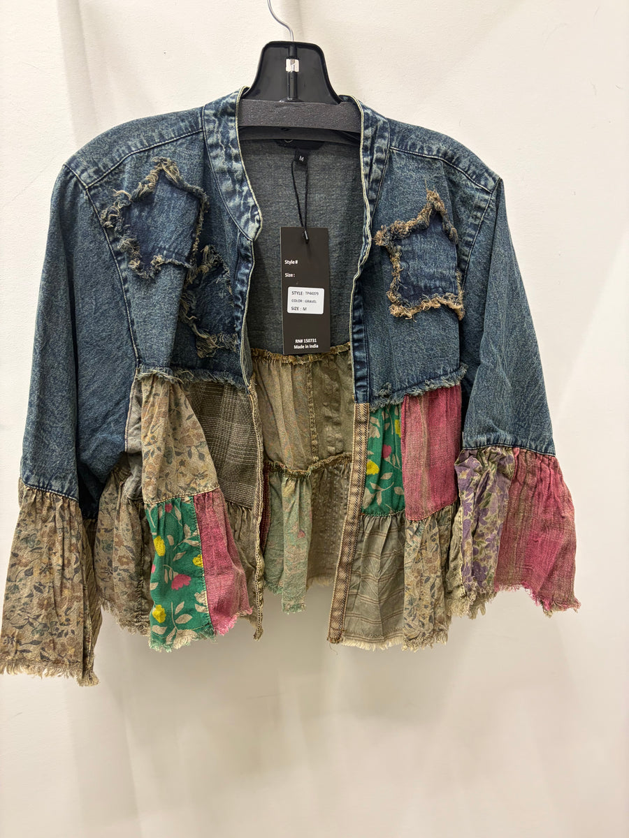 Boho Chic Patchwork Shrug by Young Threads Robin Boutique