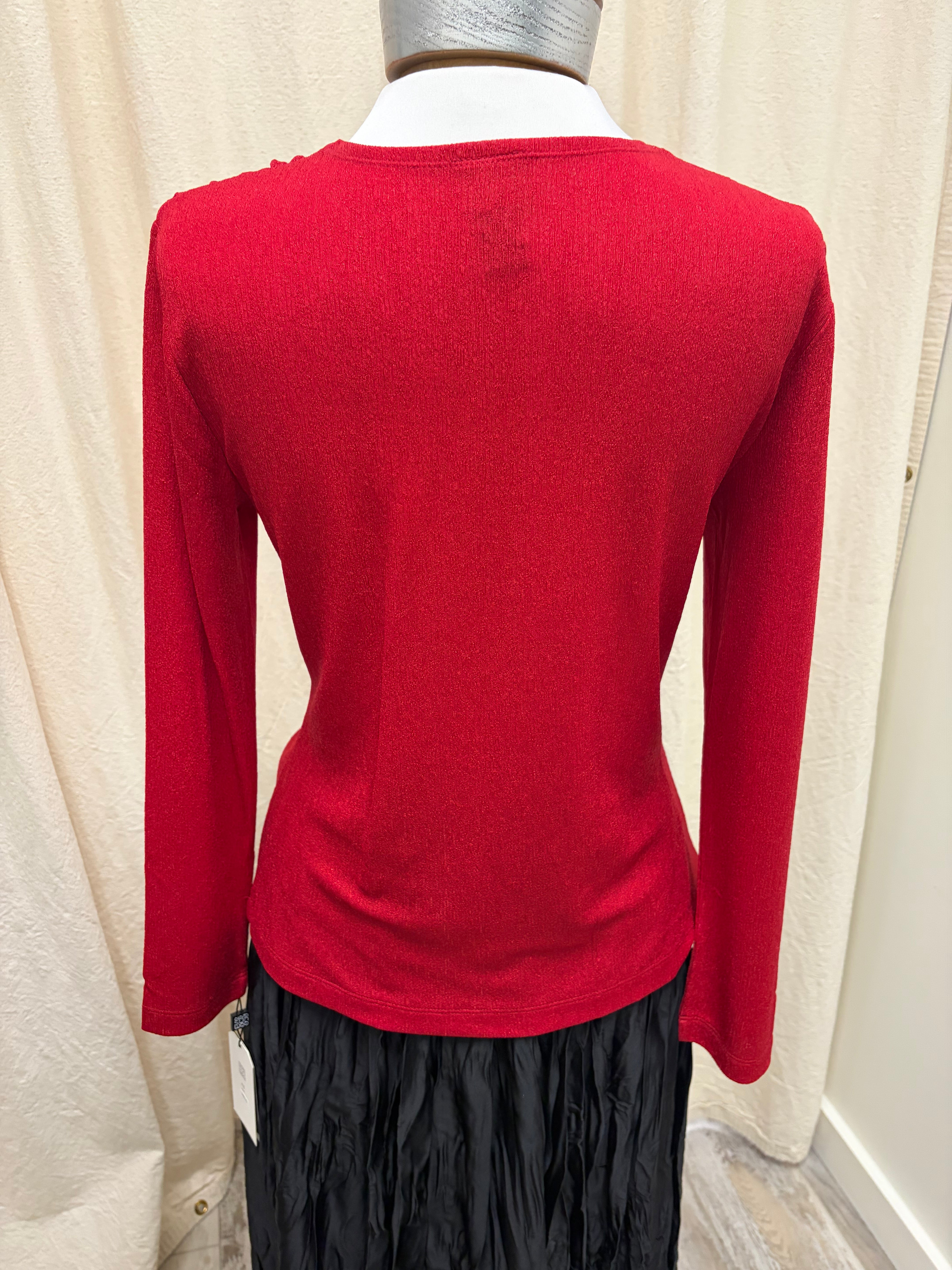 Glimmer Speck Front Tie Top by Clara Sun Woo