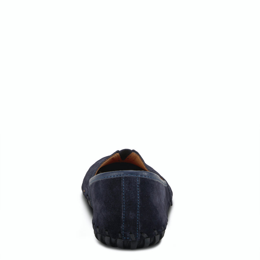 Spring Step KATHALETA Leather Slipon Mocassin in Navy Suede back view Robin Boutique