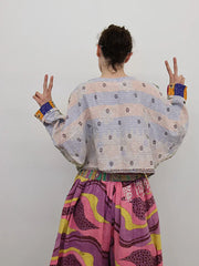 Pareo Kantha In Bloom Cropped Pullover #264 by Kantha Bae
