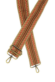 Copper Stripe Geo Guitar Strap