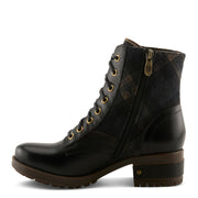 L'Artiste Marty Plaid Boots In Black Multi Side View - Robin Boutique