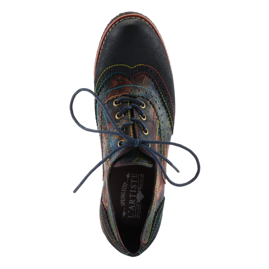 L'Artiste Muggiasti-Vinty Shoes  in black multi top view Robin Boutique