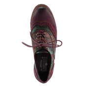 L'Artiste Muggiasti-Vinty Shoes  in bordeaux top view  multi Robin Boutique