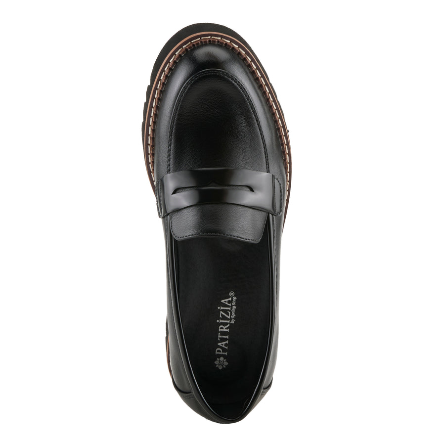 Patrivia NEVE Loafer Shoes in Black Top View - Robin Boutique