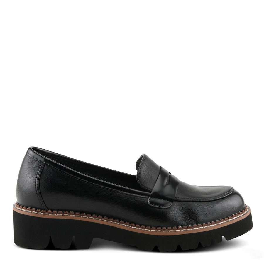 Patrivia NEVE Loafer Shoes in Black Side View - Robin Boutique