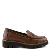 Patrivia NEVE Loafer Shoes in Med Brown Side View - Robin Boutique