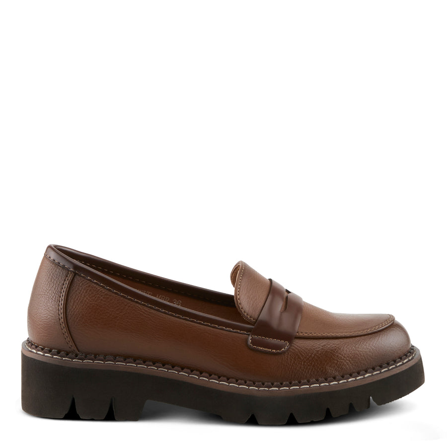 Patrivia NEVE Loafer Shoes in Med Brown Side View - Robin Boutique