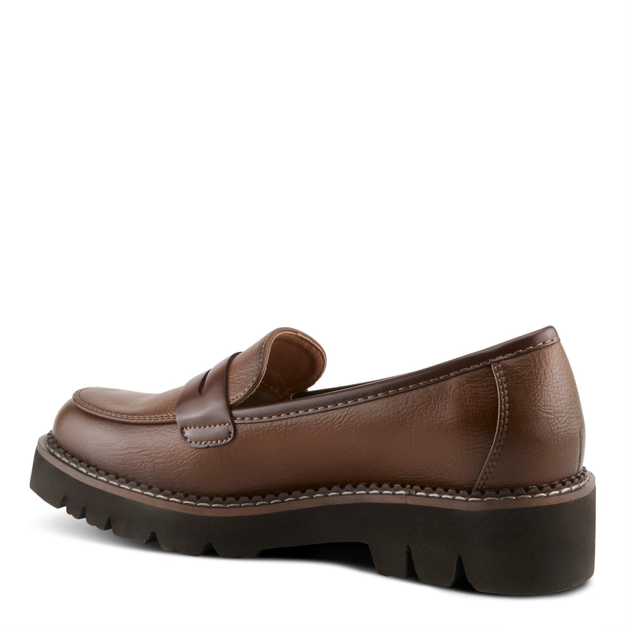 Patrivia NEVE Loafer Shoes in Med Brown Side View - Robin Boutique