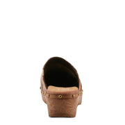 Back View of Olympe Clogs in tan multi - Robin Boutique