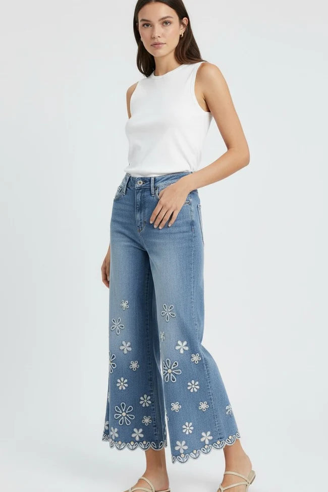 Martha Crop Doily Jean by Driftwood