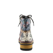 L'Artiste Rugup-Flower Laceup Booties back view Robin Boutique
