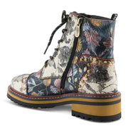 L'Artiste Rugup-Flower Laceup Booties