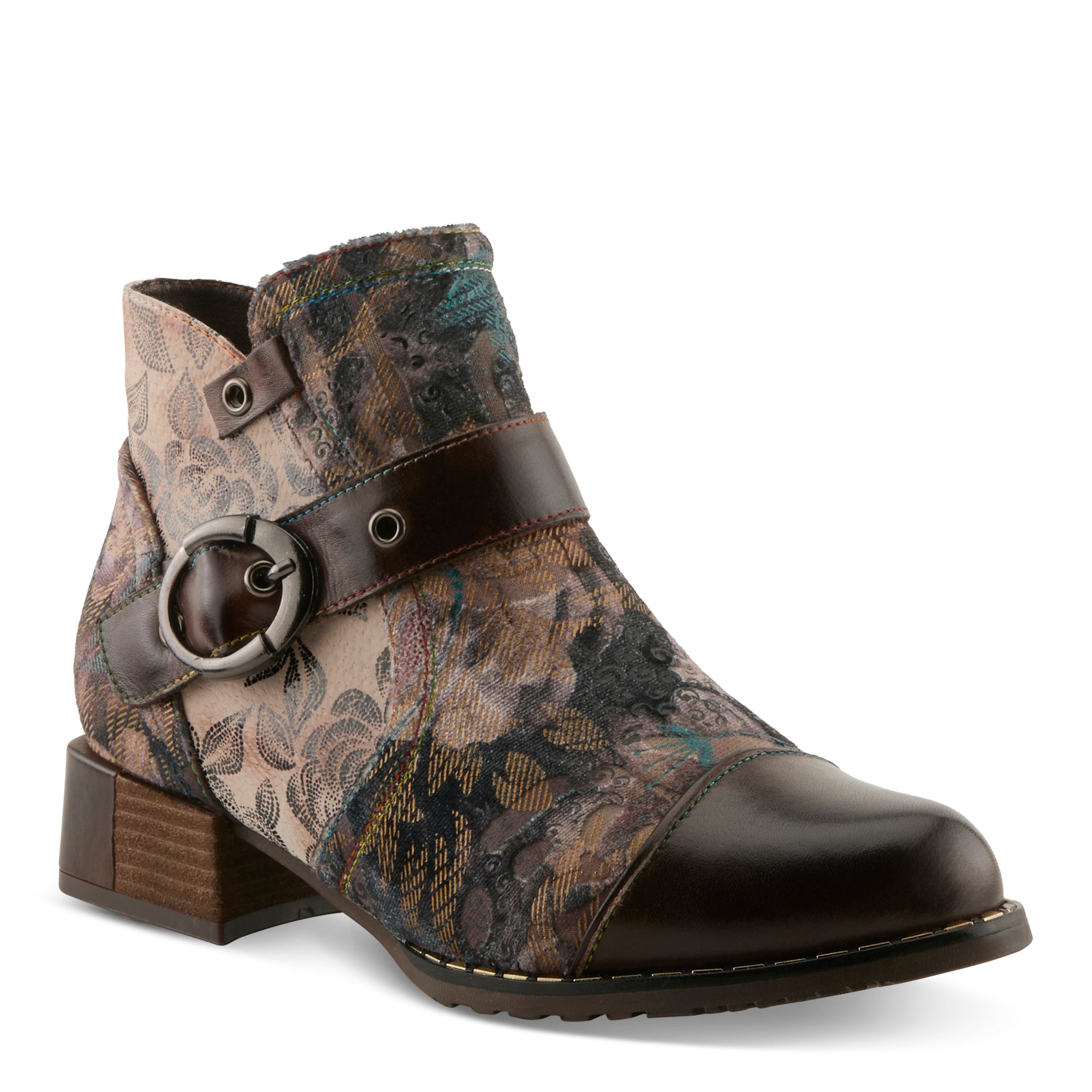 L'Artiste SIPPERB Boots in chocolate multi Robin Boutique