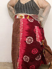 Pareo Kantha Butterfly Cargo Skirt #179 by Kantha Bae