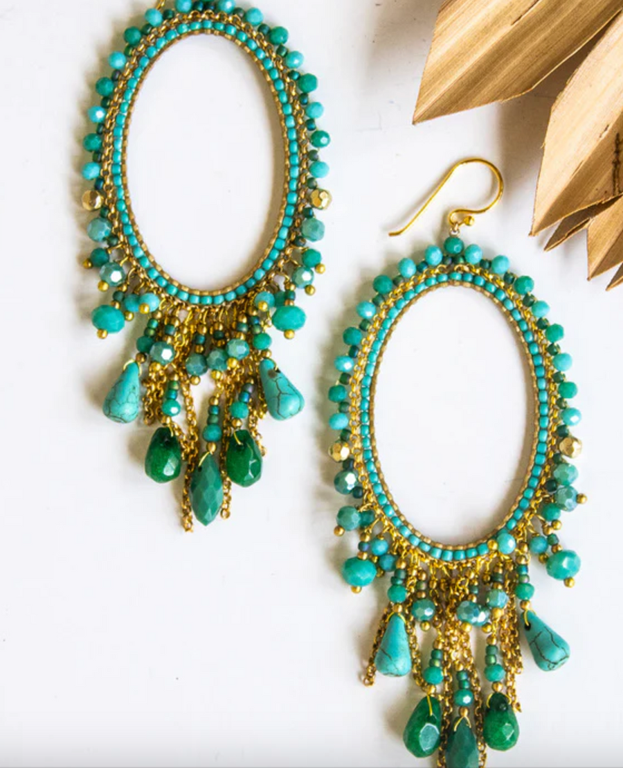 Oh My Oval Thai Crystal Earring Robin Boutique