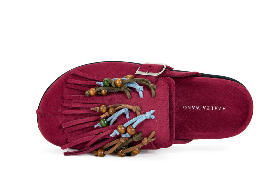 Abeille Tassel Beaded Clogs by Azalea Wang Robin Boutique