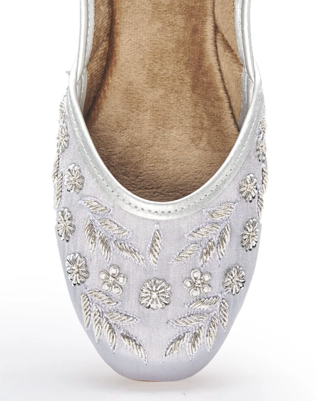 Amira Silver Ballet Flats Robin Boutique