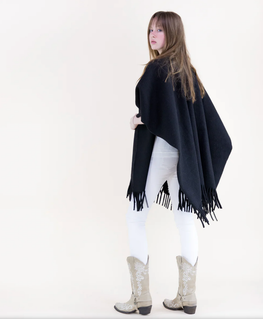 Classic Solid Ruana Wrap Robin Boutique
