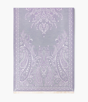 Paisley Overlap Solid Border Scarf & Baroque Floral Paisley Scarf Robin Boutique