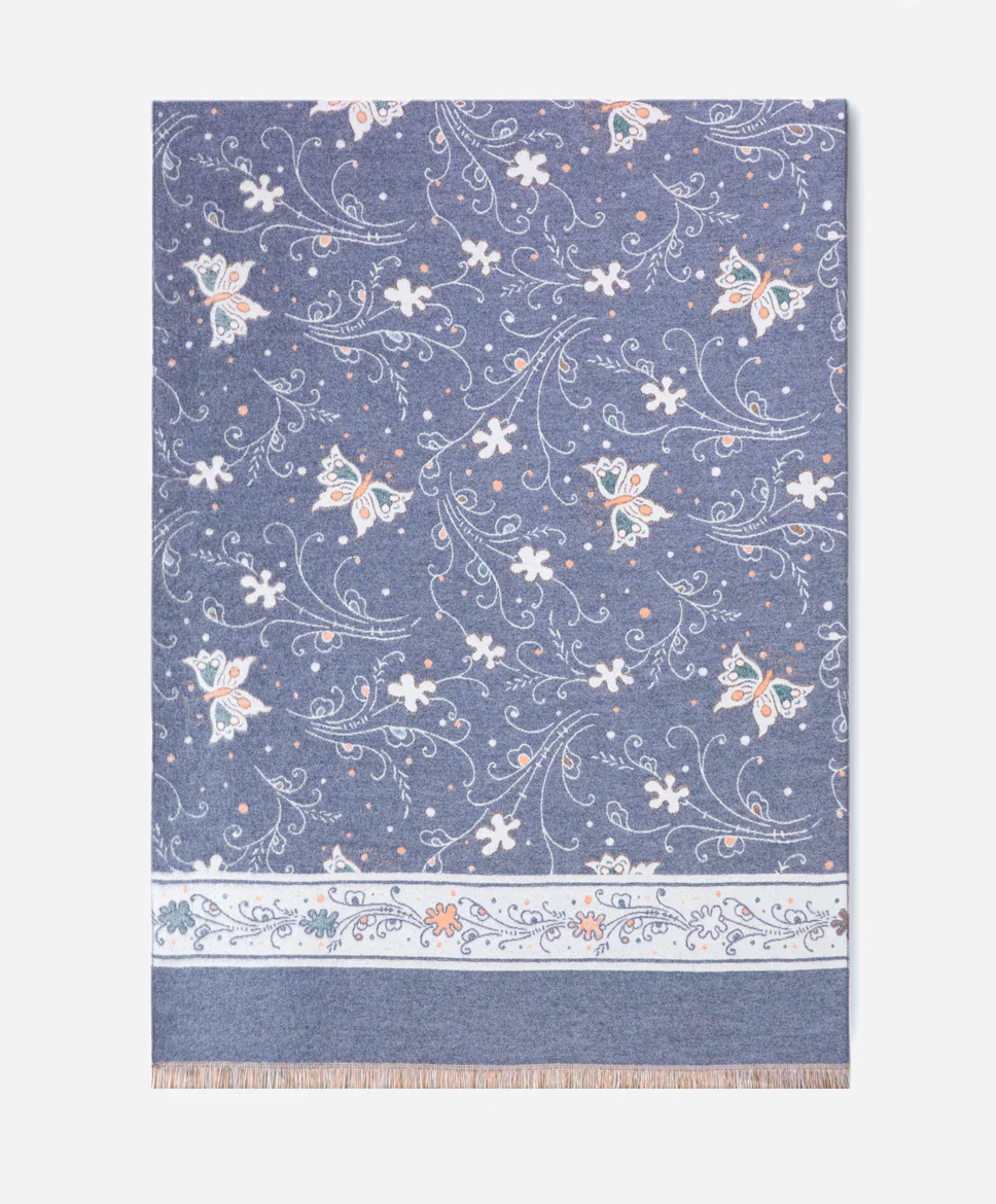 Butterfly & Flowers Ornate & Classy Owl Pattern Scarf Robin Boutique