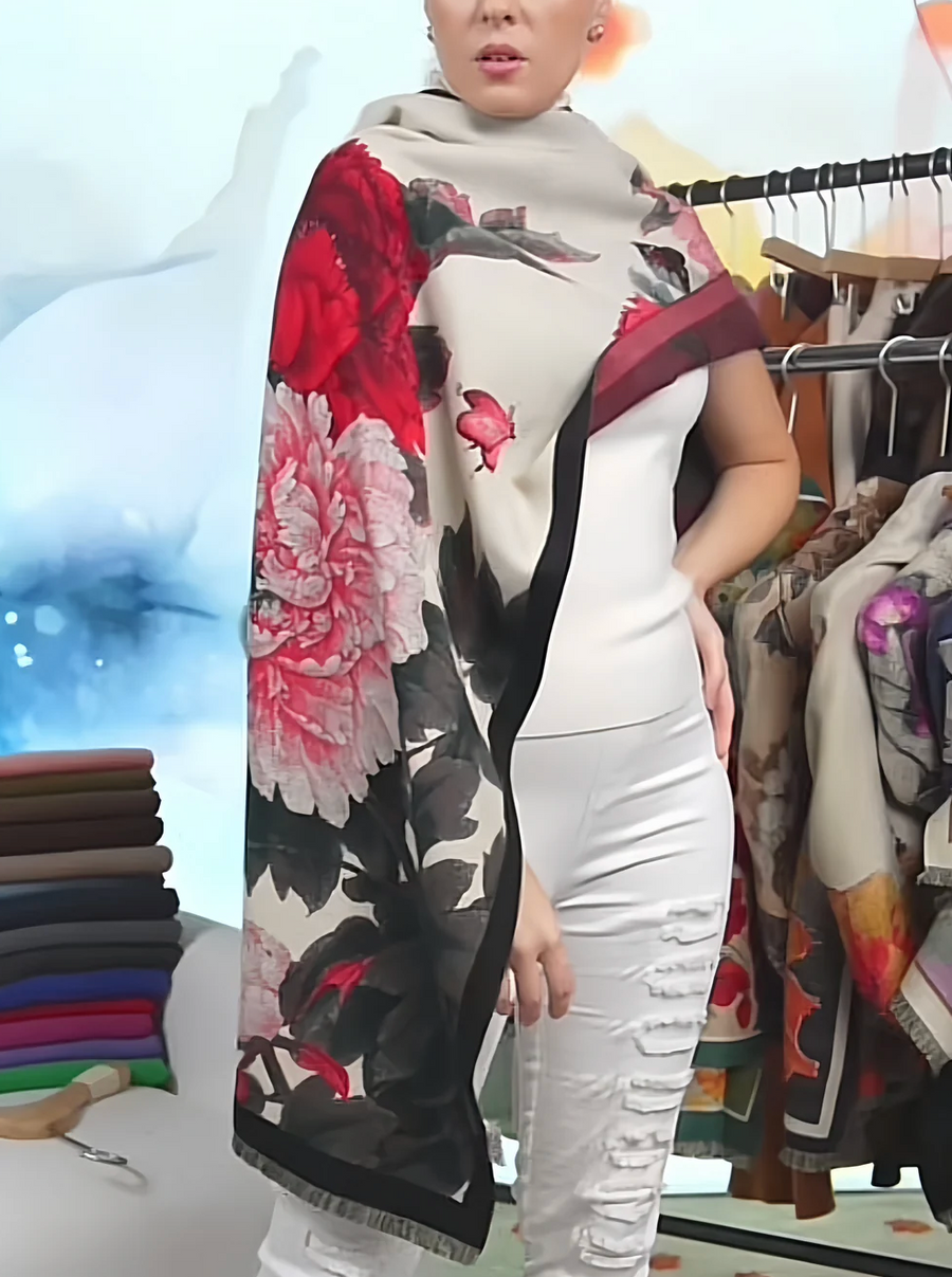 Red Roses Scarf Robin Boutique