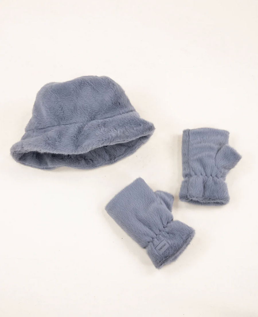 Teddy Fleece Fingerless Gloves Robin Boutique