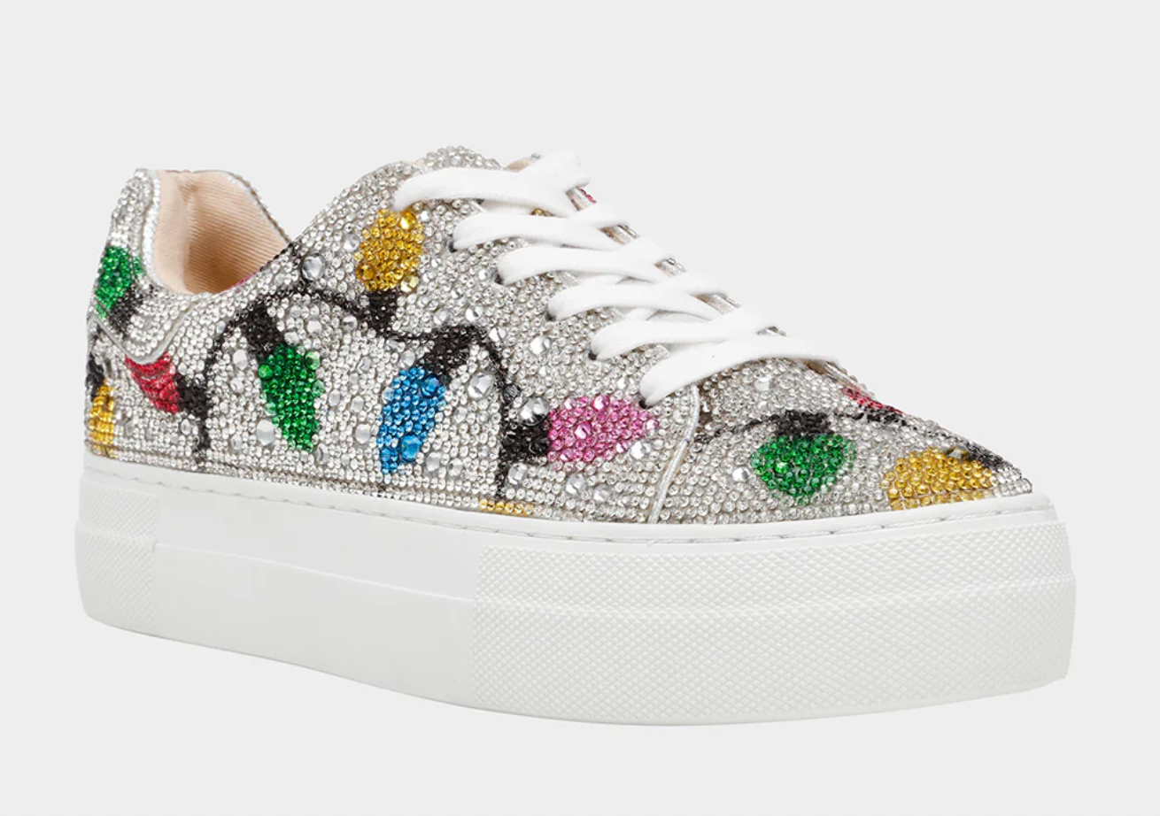 SIDNY Adult Holiday Lights Sneaker Shoes by Betsey Johnson Robin Boutique