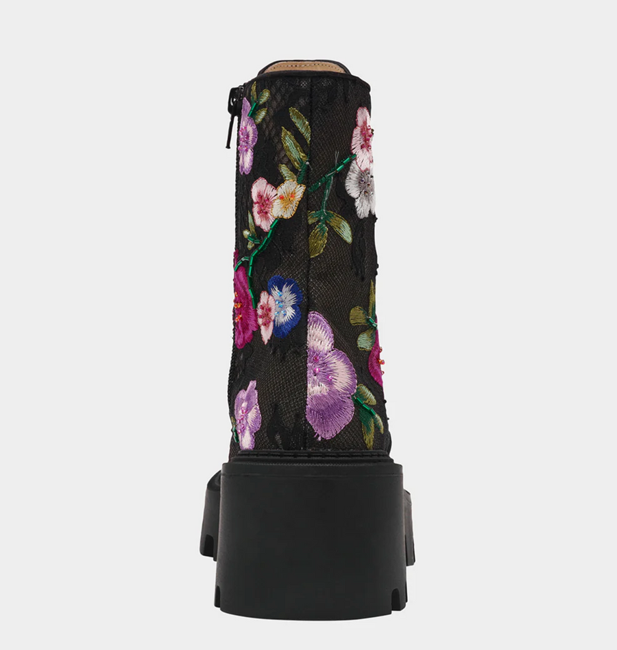 Betsey Johnson Polli Black Floral Multi Boots Robin Boutique