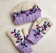 Flora Lavender Knit Beanie By Many Hands