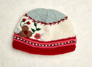 Hygge Holiday Color Block Knit Beanie Hat, Mittens and Fingerless Armwarmers By Many Hands Robin Boutique