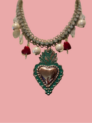 Celtic Heart Red Charm Necklace by Gina