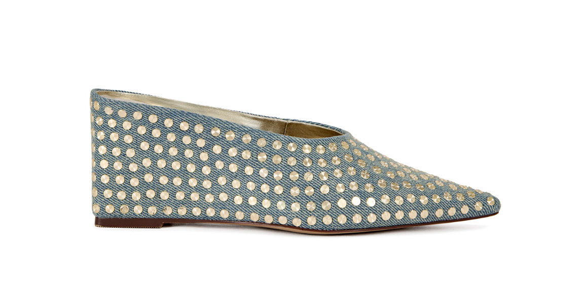 NEIZA STUDDED WEDGE PUMP Robin Boutique