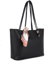 Shoulder Bag with Textured Scarf Detail