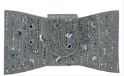 Evening Clutch Stud Bow Covered in Rhinestones Robin Boutique
