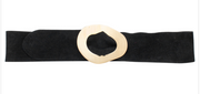 Suede Leather Belt with Gold Buckle Robin Booutique