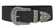 Wide Western Buckle Elastic Stretch Belt Robin Boutique