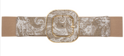 Modern Design Square Buckle Stretch Belt