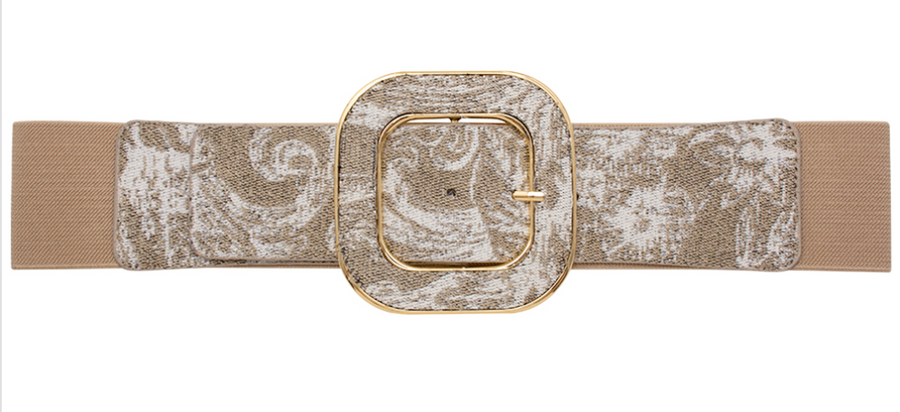 Modern Design Square Buckle Stretch Belt