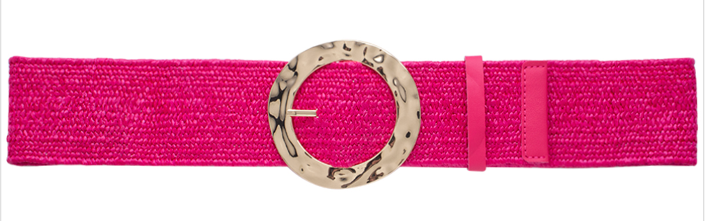 Woven Round Metal Buckle Stretch Belt Robin Boutique