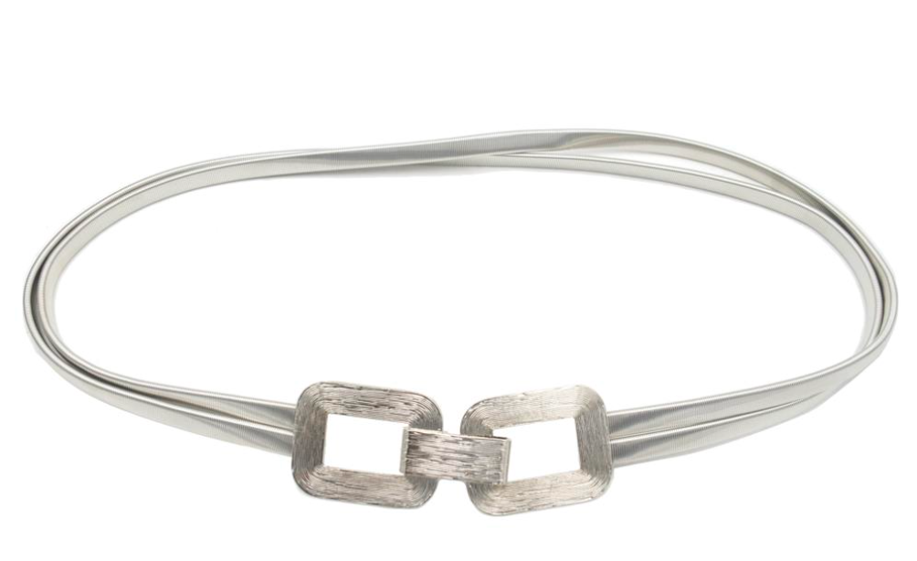 Metal Rectangle Stretch Belt Robin Boutique