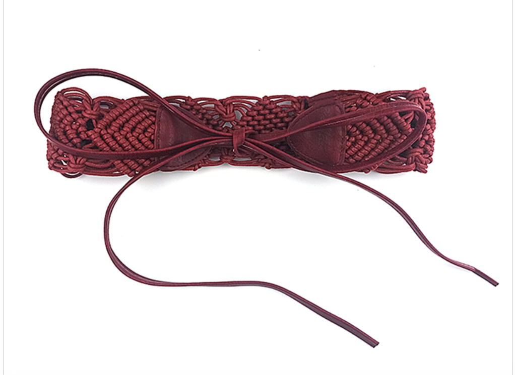 Woven Braided Concho Belt Robin Boutique