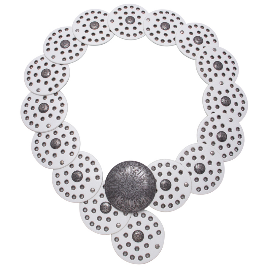 Metal Western Concho Embossed Circle Belt Robin Boutique