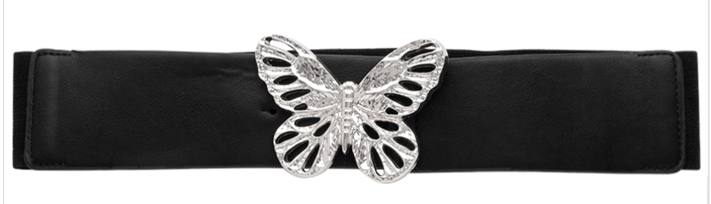 Butterfly Metal Elastic Stretch Belt Robin Boutique