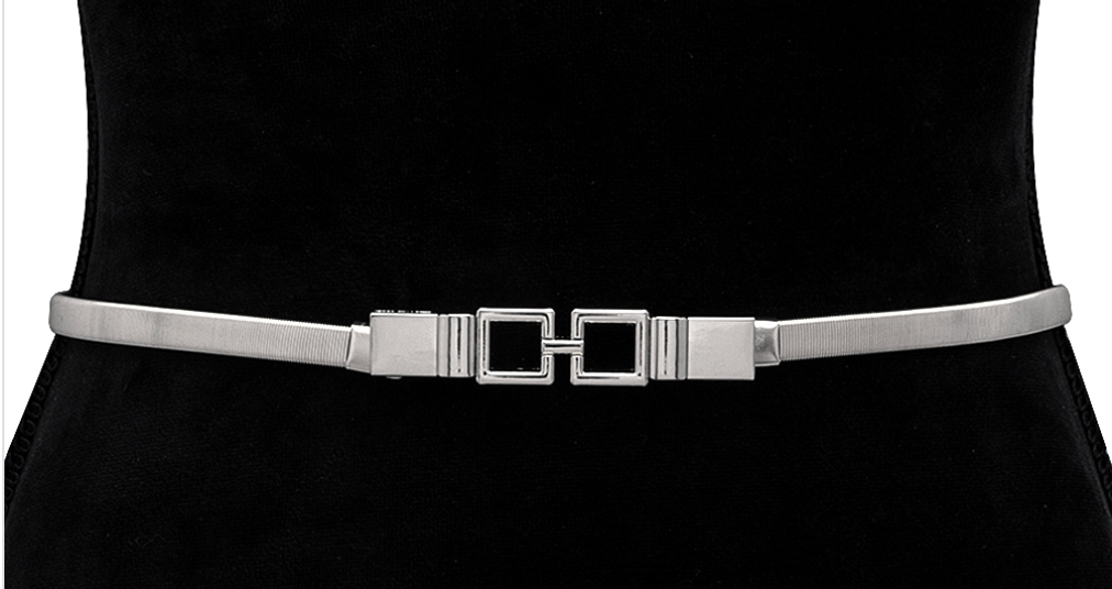 Squared Design Metal Elastic Belt Robin Boutique
