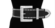 Hammered Metal Studded Buckle Elastic Belt Robin Boutique