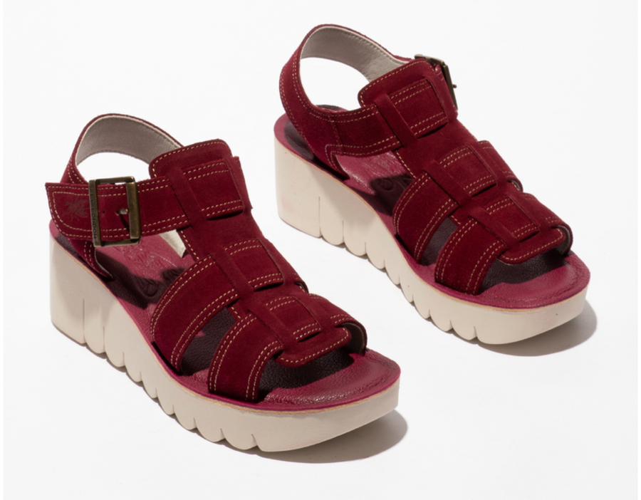 Fly London Yudd Suede Sandal Platform Shoes Robin Boutique